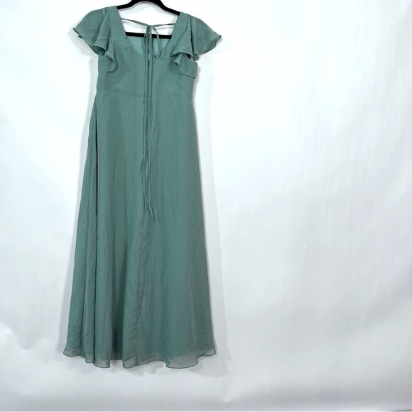 Girls Flutter Sleeve Flowy Mint Sage Green Dress Sz 13 NWT⚠️ - Picture 2 of 5